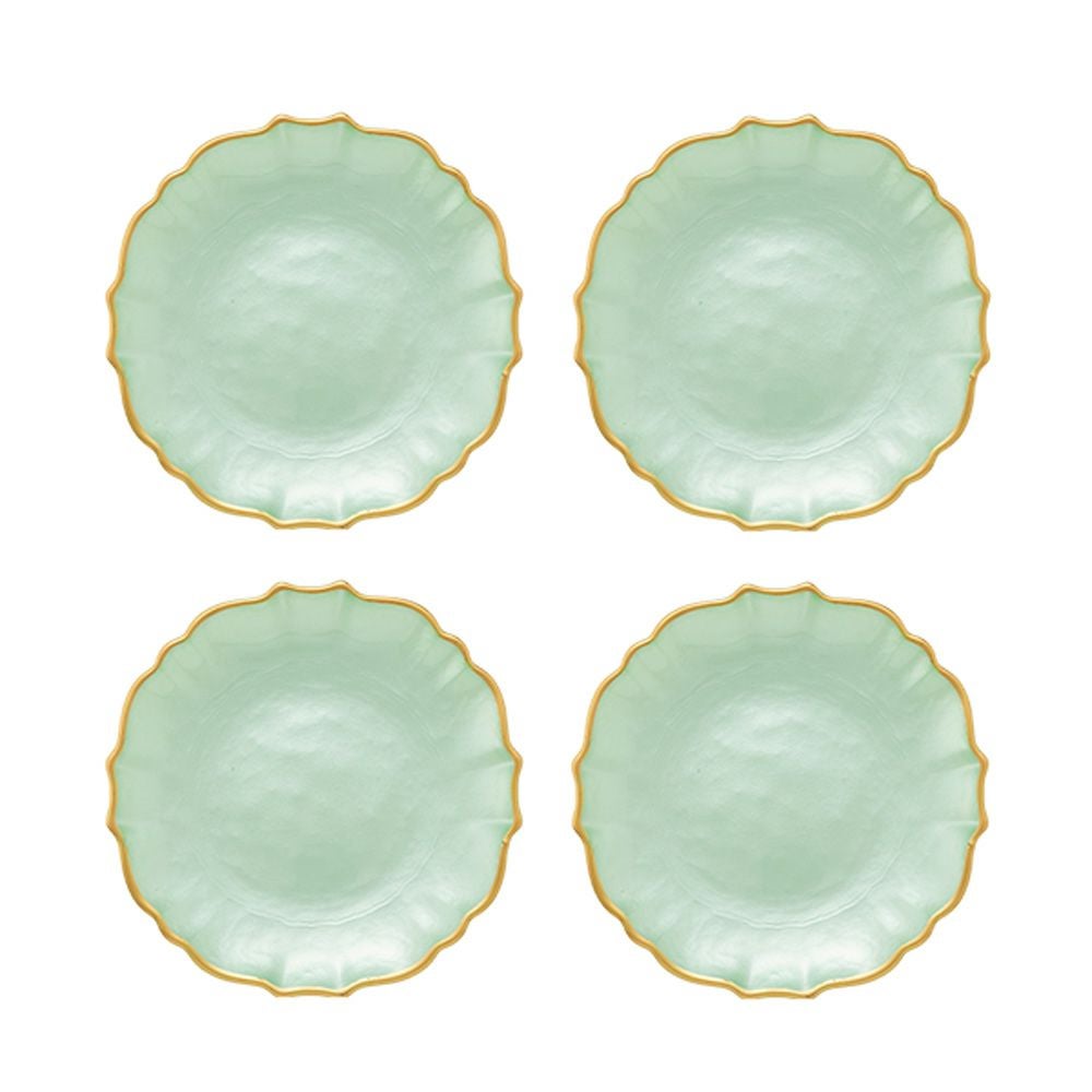 Vetro Felice ヴェトロ フェリーチェ パールクイーン プレート 16cm グリーン 4枚セット
