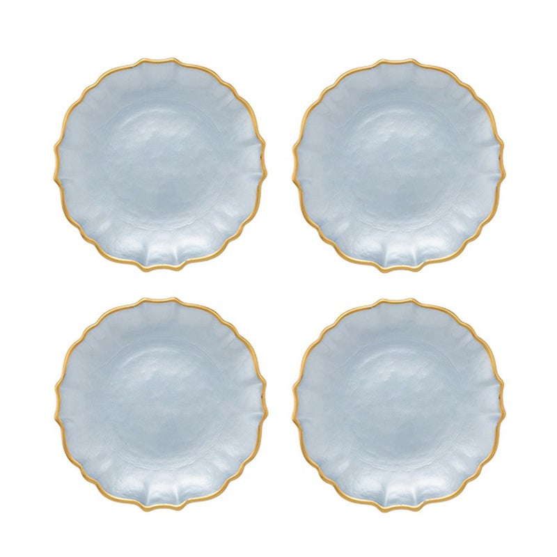 Vetro Felice ヴェトロ フェリーチェ パールクイーン プレート 16cm ブルー 4枚セット