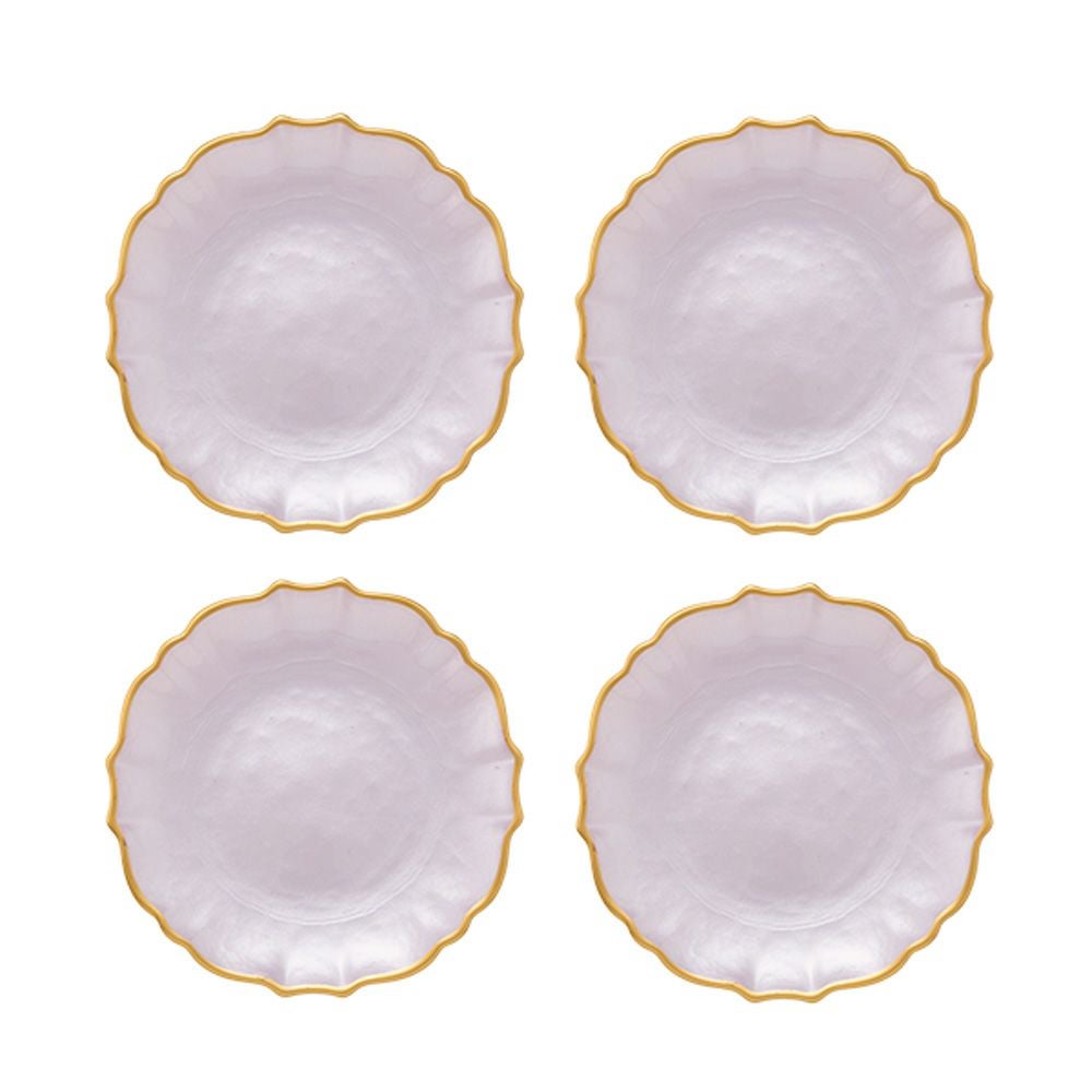 Vetro Felice ヴェトロ フェリーチェ パールクイーン プレート 16cm ライラック 4枚セット