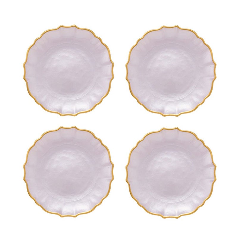 Vetro Felice ヴェトロ フェリーチェ パールクイーン プレート 16cm ライラック 4枚セット