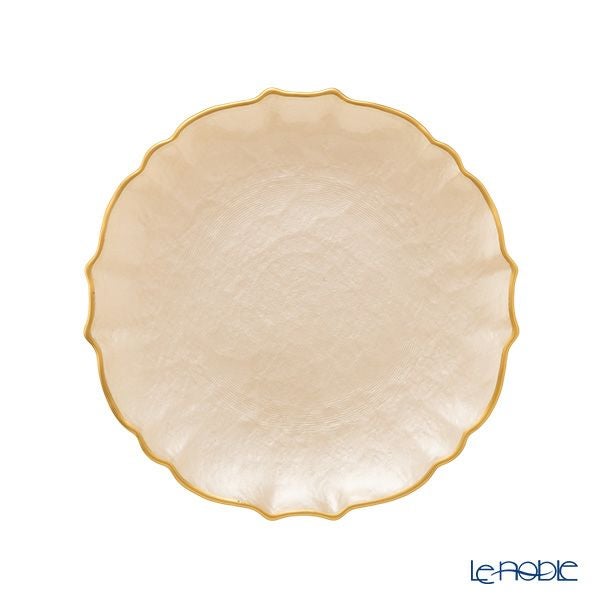 Vetro Felice ヴェトロ フェリーチェ パールクイーン プレート 21cm イエロー 4枚セット