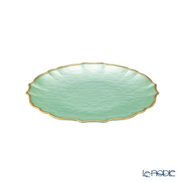 Vetro Felice ヴェトロ フェリーチェ パールクイーン プレート 21cm グリーン 4枚セット