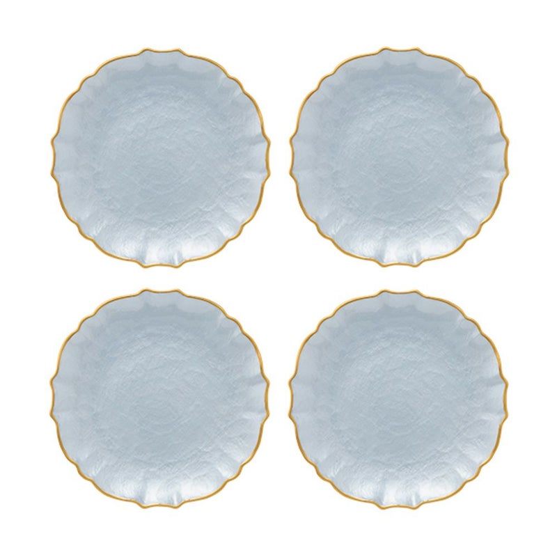 Vetro Felice ヴェトロ フェリーチェ パールクイーン プレート 21cm ブルー 4枚セット