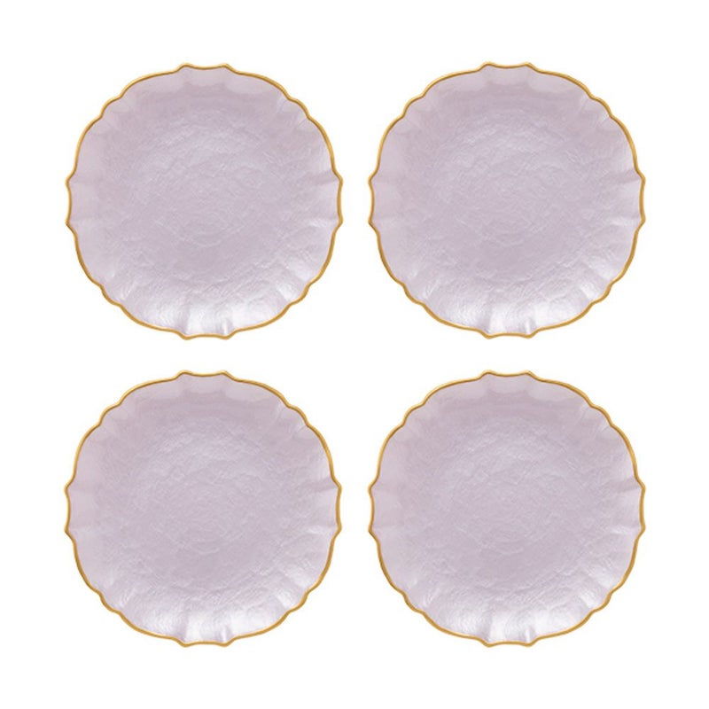 Vetro Felice ヴェトロ フェリーチェ パールクイーン プレート 21cm ライラック 4枚セット