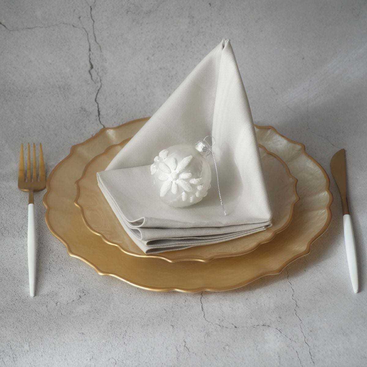 Vetro Felice ヴェトロ フェリーチェ パールクイーン プレート 27cm イエロー 4枚セット