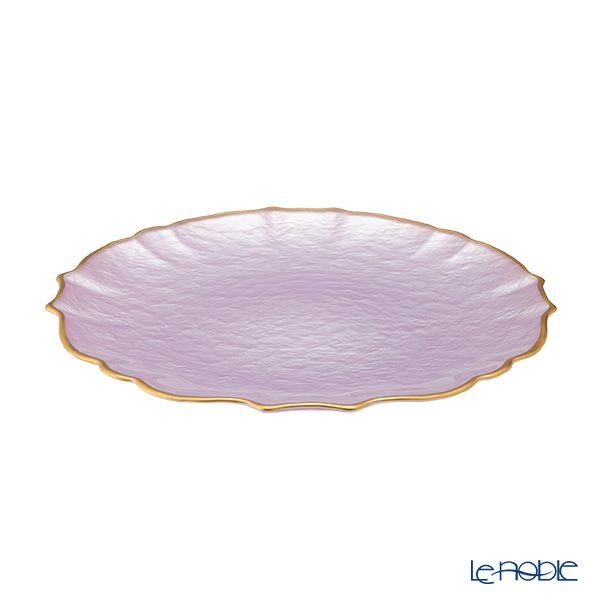 Vetro Felice ヴェトロ フェリーチェ パールクイーン プレート 27cm ライラック 4枚セット