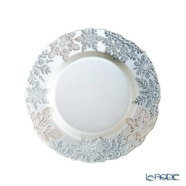 Vetro Felice ヴェトロ フェリーチェ スノー プレート 22cm ホワイト 4枚セット