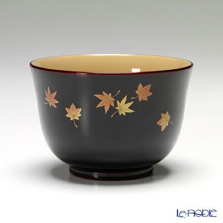 【伝統工芸】輪島塗 湯呑＆茶托 5客揃小花 坂口政昭氏作