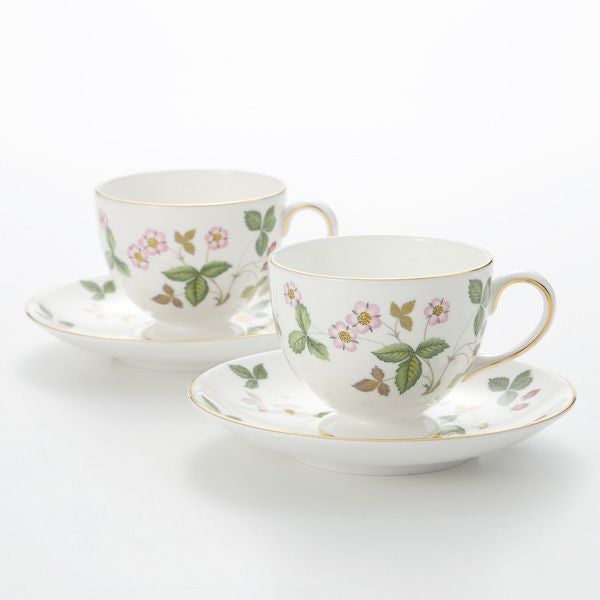 ウェッジウッド（Wedgwood） ワイルドストロベリー ティーカップ＆ソーサー（リー）200ml ペア