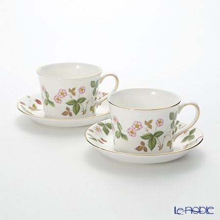 ウェッジウッド（Wedgwood） ワイルドストロベリー ティーカップ＆ソーサー（デルフィ） 200ml ペア