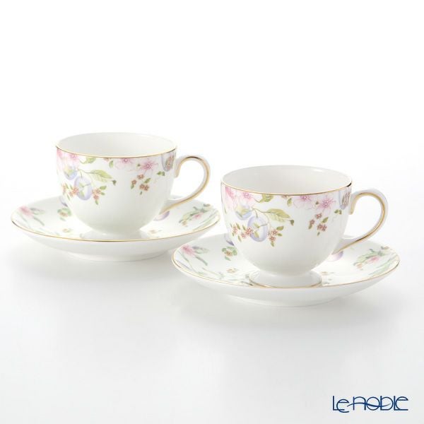 ウェッジウッド（Wedgwood） スウィートプラム ティーカップ＆ソーサー（リー）200ml ペア 【ブランドボックス付】