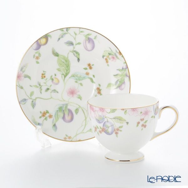 ウェッジウッド（Wedgwood） スウィートプラム ティーカップ＆ソーサー（リー）200ml ペア 【ブランドボックス付】