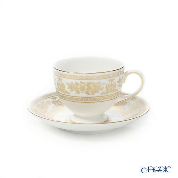 ウェッジウッド（Wedgwood） コロンビアゴールド ティーカップ＆ソーサー（リー） 200ml ペア 【ブランドボックス付】