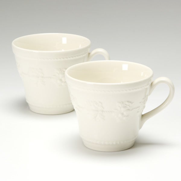 ウェッジウッド（Wedgwood） フェスティビティ マグ 350ml（アイボリー） ペア