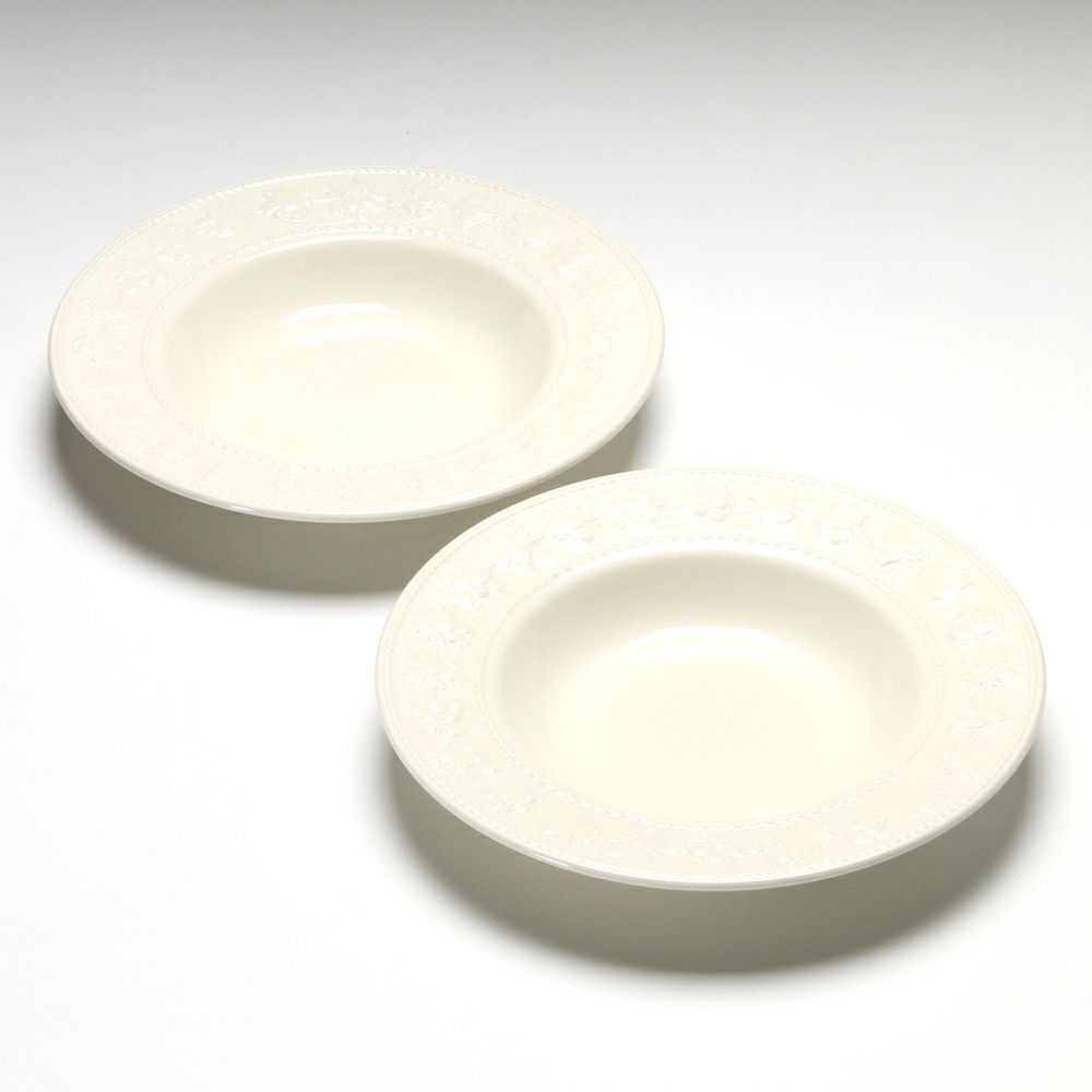 ウェッジウッド（Wedgwood） フェスティビティ スーププレート 22.5cm（アイボリー） ペア