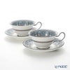 ウェッジウッド（Wedgwood） フロレンティーン ターコイズ ティーカップ＆ソーサー（ピオニー） 200ml ペア 【ブランドボックス付】