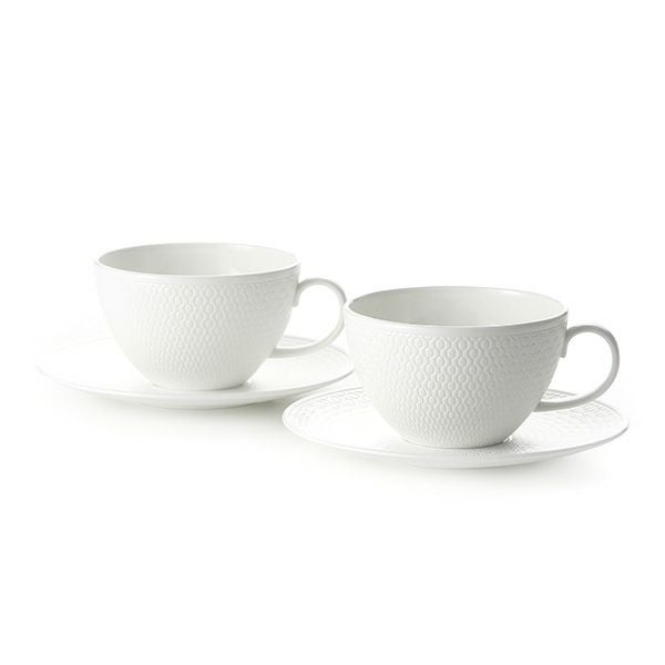 ウェッジウッド（Wedgwood） ジオ ティーカップ＆ソーサー 340ml ペア