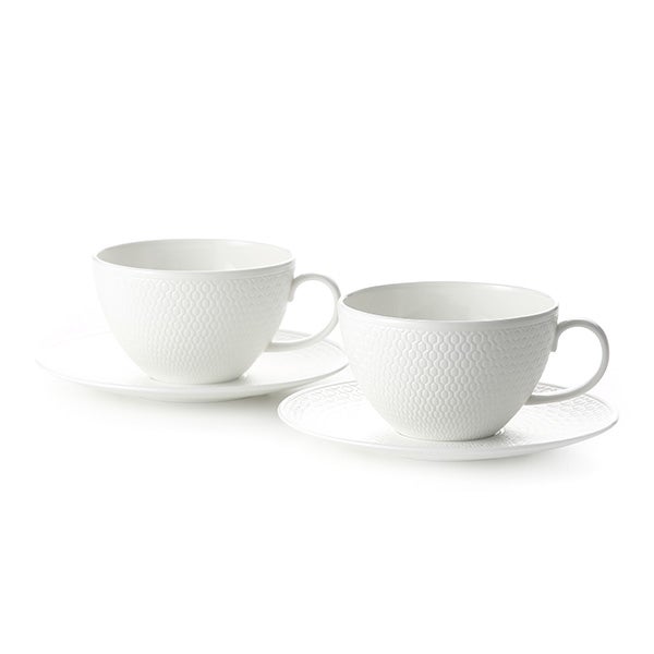 ウェッジウッド（Wedgwood） ジオ ティーカップ＆ソーサー 340ml ペア