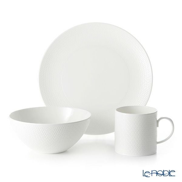 ウェッジウッド（Wedgwood） ジオ マグ 300ml ＆ プレート 24cm ＆ ボウル 16cm 3点セット