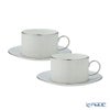 ウェッジウッド（Wedgwood） ジオ プラチナ ティーカップ＆ソーサー 250ml ペア