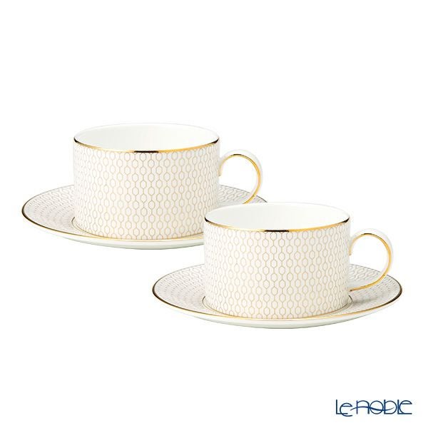 ウェッジウッド（Wedgwood） ジオ ゴールド ティーカップ＆ソーサー 250ml ペア