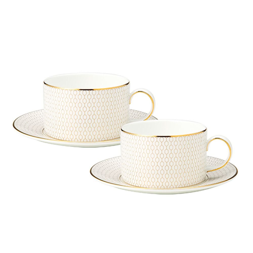 ウェッジウッド（Wedgwood） ジオ ゴールド ティーカップ＆ソーサー 250ml ペア