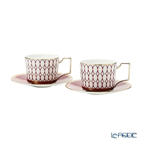 ウェッジウッド（Wedgwood） ルネッサンス レッド ティーカップ＆ソーサー 250ml ペア