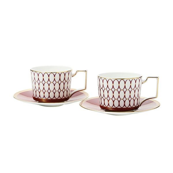 ウェッジウッド（Wedgwood） ルネッサンス レッド ティーカップ＆ソーサー 250ml ペア