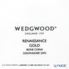 ウェッジウッド（Wedgwood） ルネッサンスゴールド スクエアトレイ／角皿 14.5cm ペア
