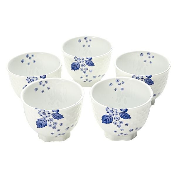 ウェッジウッド（Wedgwood） ストロベリーブルームインディゴ ジャパニーズティーカップ 200ml 5客セット
