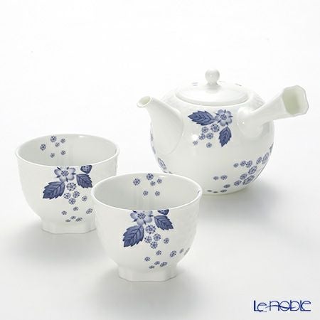 ウェッジウッド（Wedgwood） ストロベリーブルームインディゴ 2人用 ジャパニーズティーセット（ソーサー無し）