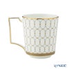 ウェッジウッド（Wedgwood） ルネッサンス グレイ（グレー）＆ゴールド（ブルー） マグカップ 300ml ペア