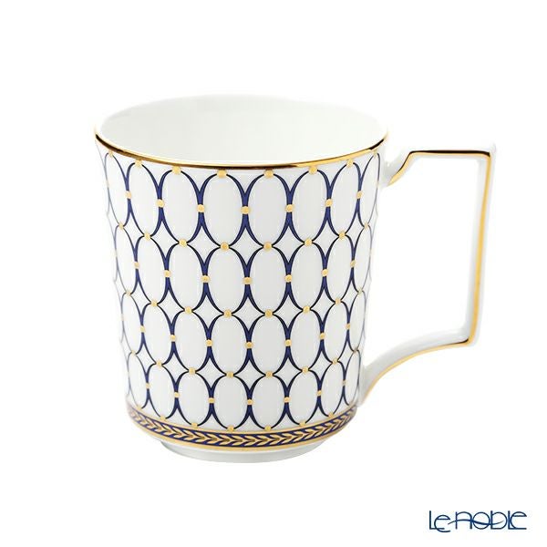 ウェッジウッド（Wedgwood） ルネッサンス グレイ（グレー）＆ゴールド（ブルー） マグカップ 300ml ペア