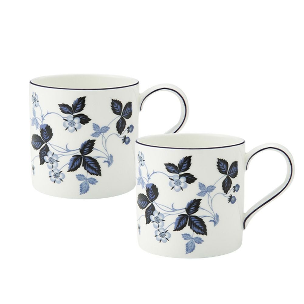 ウェッジウッド（Wedgwood） ストロベリーインクブルー マグカップ 350ml ペア