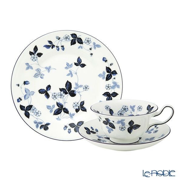 ウェッジウッド（Wedgwood） ストロベリーインクブルー トリオセット ピオニー