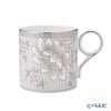 ウェッジウッド（Wedgwood） シルバートンキン マグカップ 350ml ペア ホワイト＆シルバーストライプ