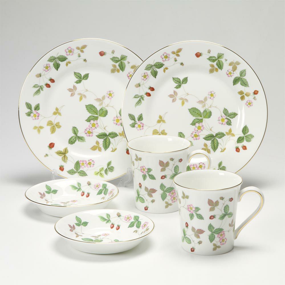  ワイルドストロベリー食器セット 6点 WEDGWOOD（ウェッジウッド） 並行輸入品 ワイルドストロベリー 6人用 9