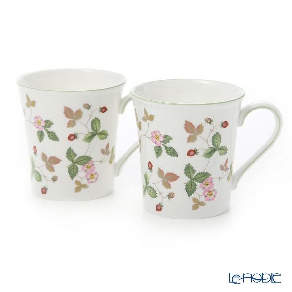ウェッジウッド（Wedgwood） ワイルドストロベリー カジュアル マグ 300ml グリーン ペア