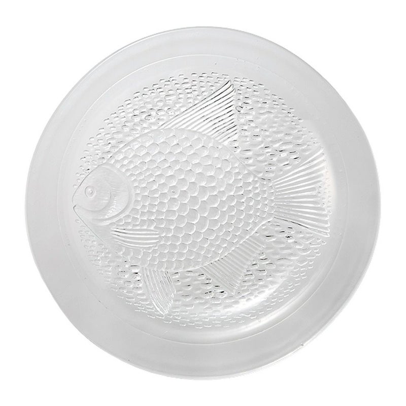 【1点限り】北欧ヴィンテージ ヌータヤルヴィ（Nuutajarvi） アハティ／フィッシュ プレート 26cm クリア