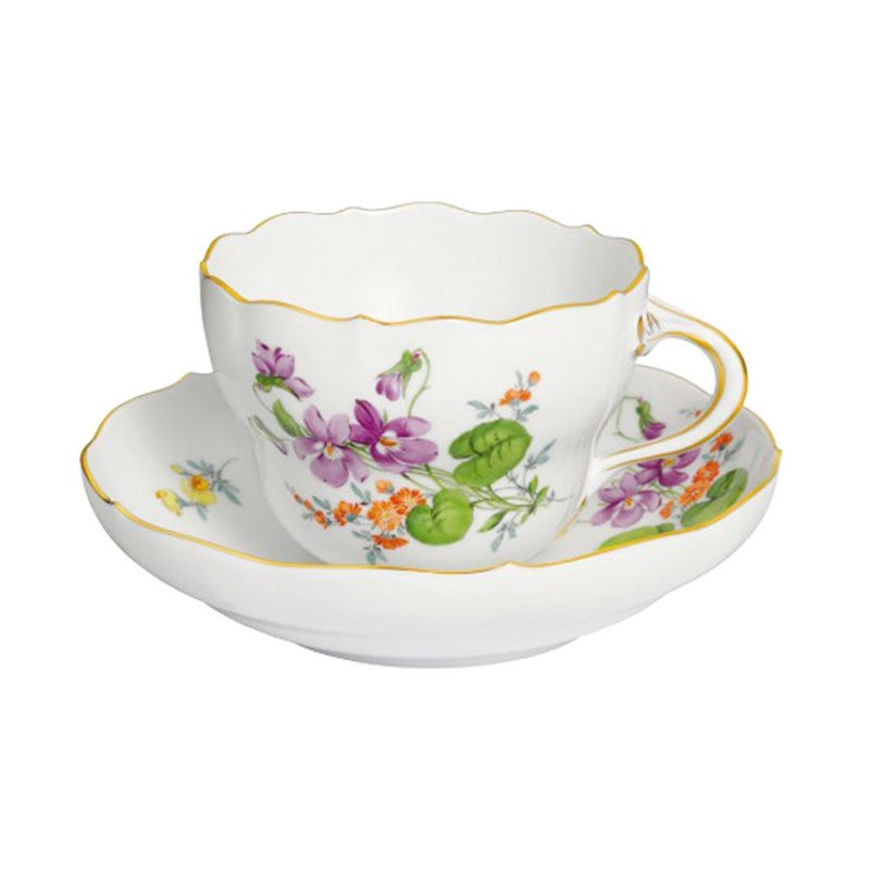 マイセン（Meissen） ビンテージフラワー2 コーヒーカップ＆ソーサー 200ml スミレ 04c004／00582