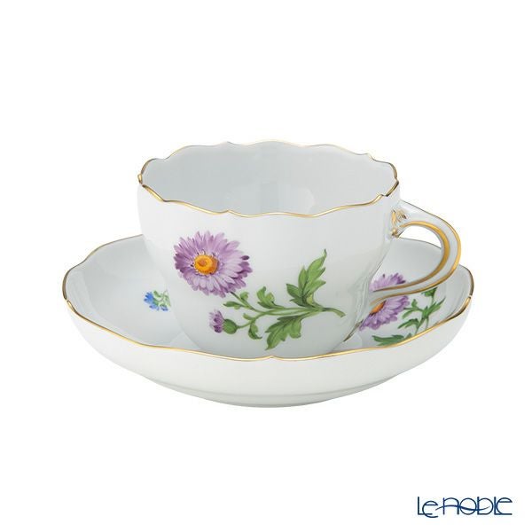 マイセン（Meissen） ベーシックフラワー（一つ花） 030110／00582／03 コーヒーカップ＆ソーサー 200ml Motiv No.03 アスター
