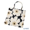 マリメッコ（marimekko） Pieni Unikko ピエニ ウニッコ ファブリックバッグ／エコバッグ／トートバッグ 43×43cm ミッドナイトブルー×クリーム 074528-518／25AW