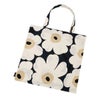 マリメッコ（marimekko） Pieni Unikko ピエニ ウニッコ ファブリックバッグ／エコバッグ／トートバッグ 43×43cm ミッドナイトブルー×クリーム 074528-518／25AW