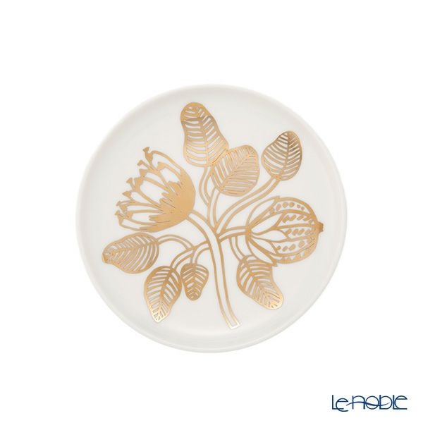 マリメッコ（marimekko） Tiara ティアラ プレート 13.5cm ホワイト×ゴールド 074548-120／25AW