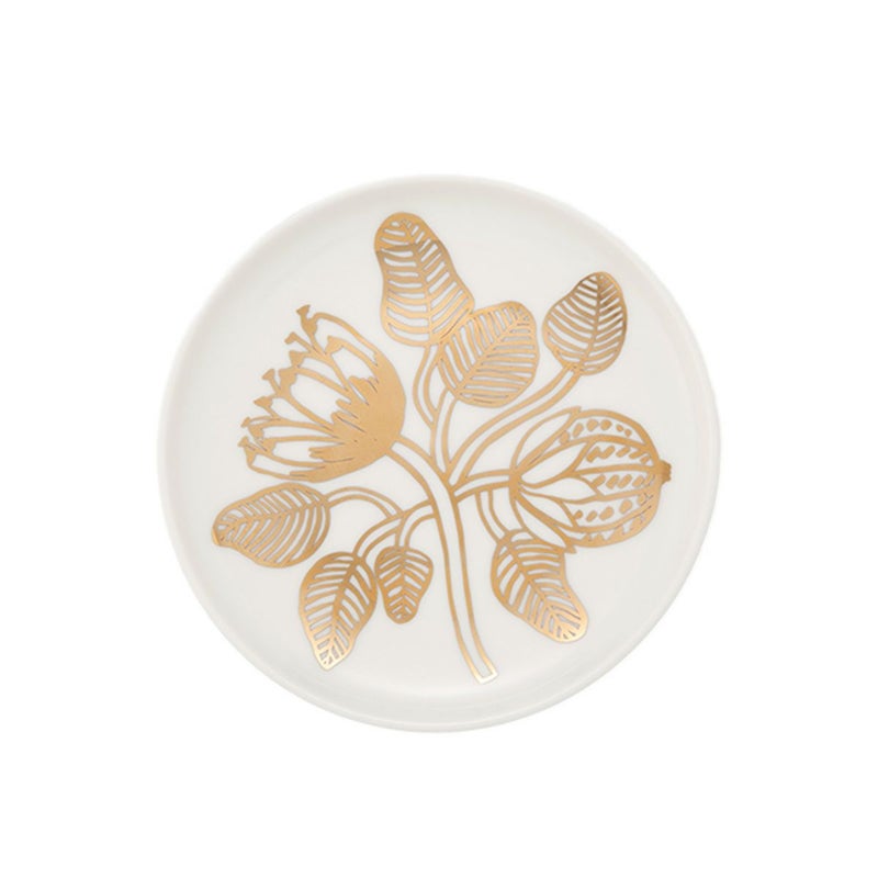マリメッコ（marimekko） Tiara ティアラ プレート 13.5cm ホワイト×ゴールド 074548-120／25AW