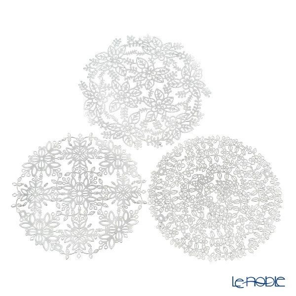 ディ・エクリュデザイン クロススタンド 3段 M パピオン 直径27×高さ46cm ステンレス製 ローザ／パピヨン／花 【折りたたみ式】