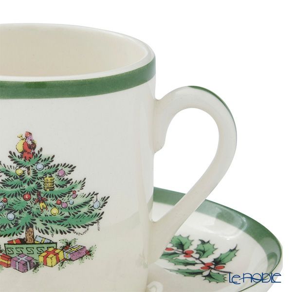 スポード クリスマスツリー エスプレッソカップ＆ソーサー 90ml