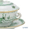 ヘレンド (HEREND) インドの華グリーン FV スープカップ＆ソーサー 蓋付 00744-0-09