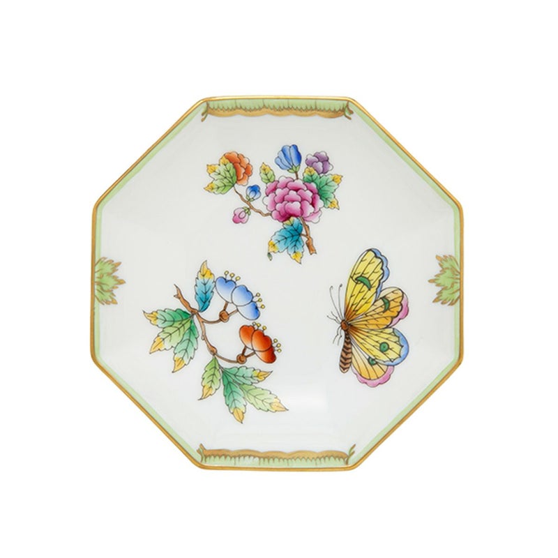 ヘレンド (HEREND) ヴィクトリア・ブーケ VBO 小皿 オクタゴナル 11cm 04307-1-00