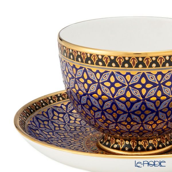 ブランベンジャロン工房 ティーカップ＆ソーサー ピクンブルーゴールド
